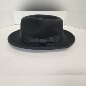 Hats In The Belfry Bartolo Fedora 100% Wool Black XXL 25.5" Circumference NWT
